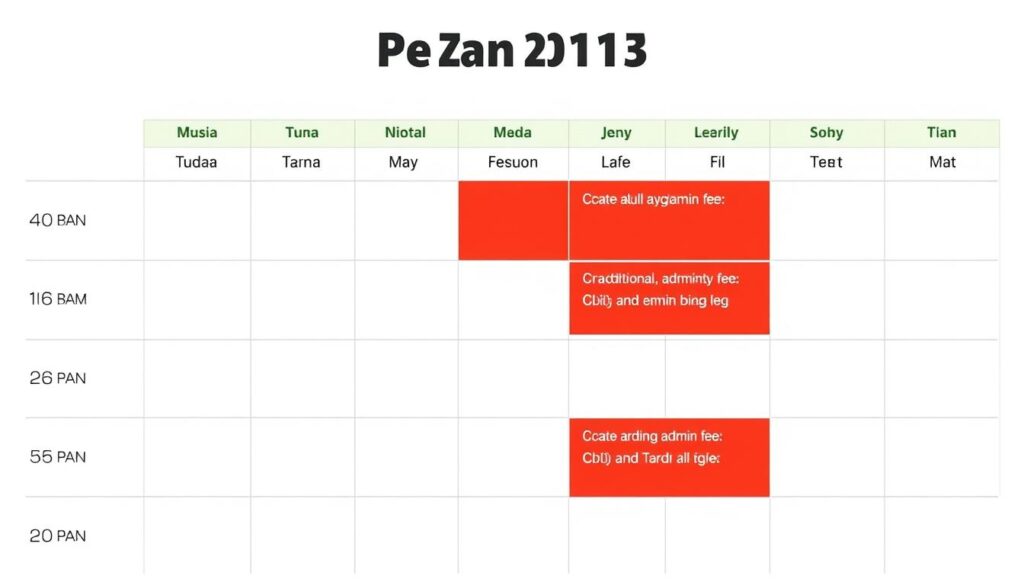 Kalender pembayaran tagihan untuk menghindari biaya admin tersembunyi Kalender pembayaran tagihan untuk menghindari biaya admin tersembunyi